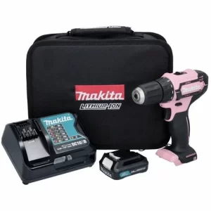 Makita DF 333 DSAP1 Akku Bohrschrauber 12 V 30 Nm Pink + 1x Akku 2,0 Ah + Ladegerät + Tasche 11