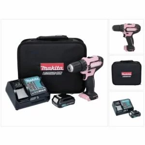 Makita DF 333 DSAP1 Akku Bohrschrauber 12 V 30 Nm Pink + 1x Akku 2,0 Ah + Ladegerät + Tasche 13