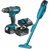 Makita Akku-Kombo-Kit Im Karton DHP482Z+DCL181FZ+2xAkku 18V 3,0Ah+Ladeg.DC18RC (DLX2422) 5