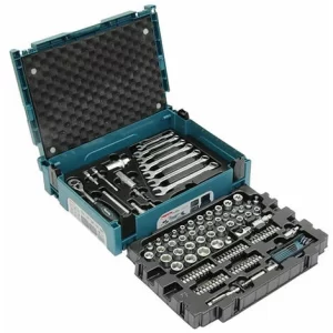 Makita Akku-Schlagbohrschrauber DHP482JX13 2 Akkus 18V/3Ah +120-tlg Zubehör-Set 15